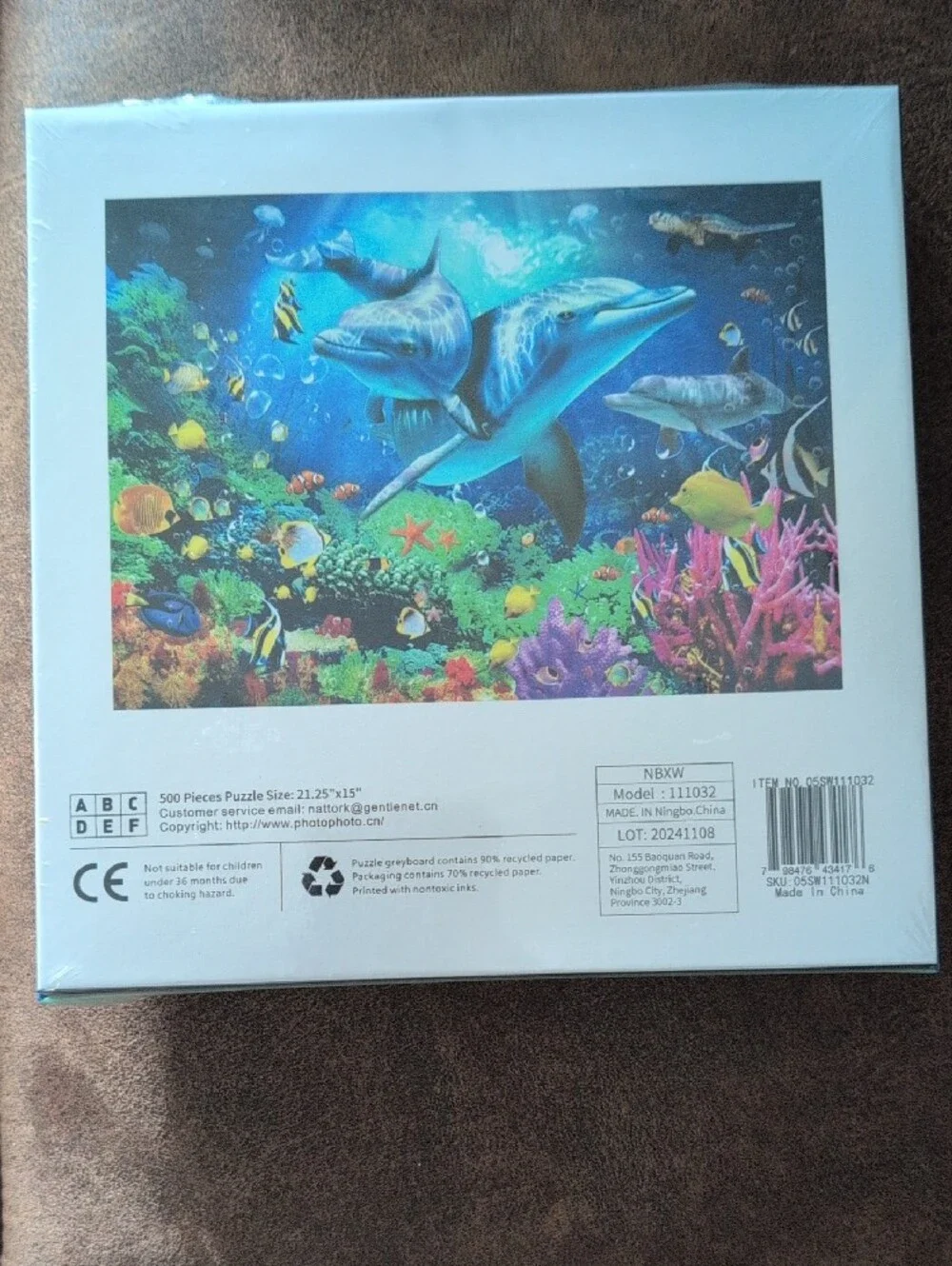 Blue Ocean Dolphins 500-Piece Puzzle